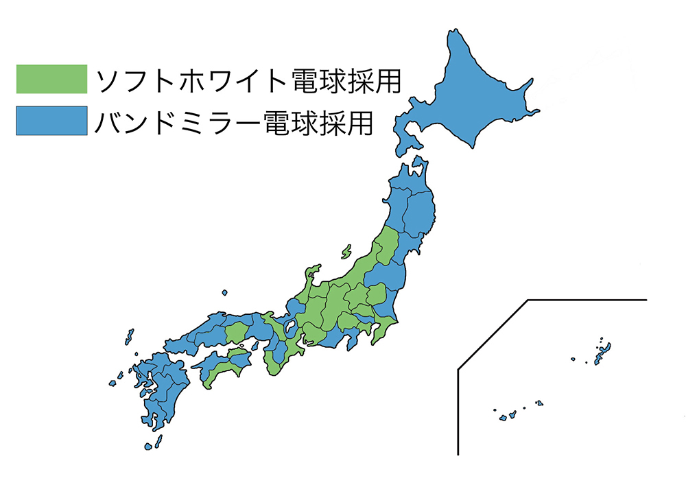 電球仕様の分布画像