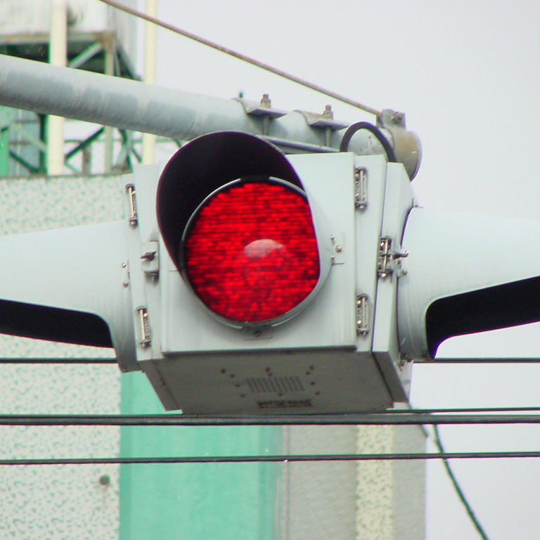赤二方向電球・二方向ＬＥＤのサイコロ灯器